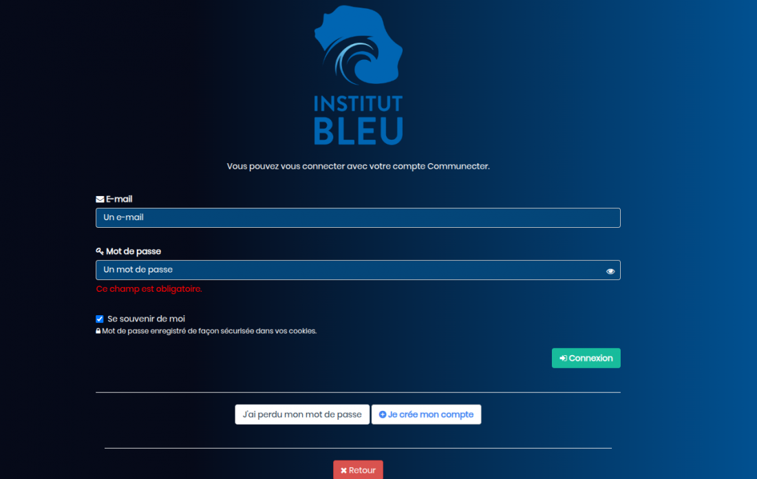 Connexion requise